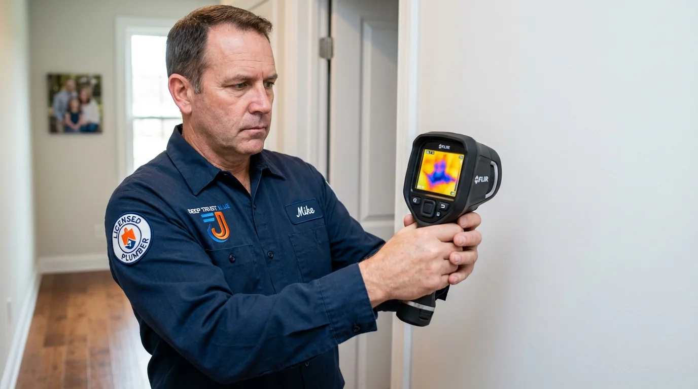 Thermal imaging leak detection by Johns Plumbing LLC in Reinbeck
